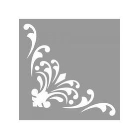 Artikel ST-1021 Damask Köşe Motifi Stencil Tasarımı 30x30 cm Kanvas Tablo
