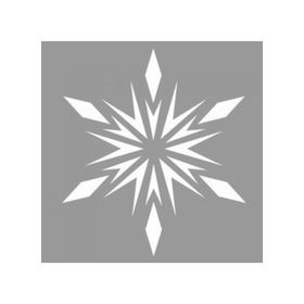 Artikel ST-1025 Yıldız Kar Tanesi Motifi Stencil Tasarımı 30x30 cm Kanvas Tablo