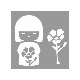 Artikel ST-1028 Japon Kız Çocuk Stencil Tasarımı 30x30 cm Kanvas Tablo
