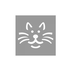 Artikel ST-1036 Sevimli Minimal Kedi Stencil Tasarımı 30x30 cm Kanvas Tablo