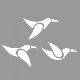 Artikel ST-1038 Minimal Kırlangıçlar Stencil Tasarımı 30x30 cm Kanvas Tablo