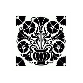 Artikel ST-1045 Sevimli Minimal Tilki Stencil Tasarımı 30x30 cm Kanvas Tablo