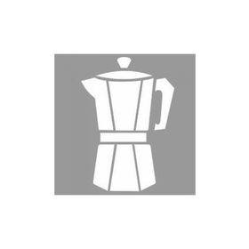 Artikel ST-1051 Moka Pot Stencil Tasarımı 30x30 cm Kanvas Tablo