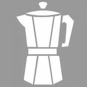 Artikel ST-1051 Moka Pot Stencil Tasarımı 30x30 cm Kanvas Tablo