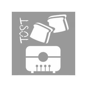 Artikel ST-1053 Tost Makinesi Stencil Tasarımı 30x30 cm Kanvas Tablo