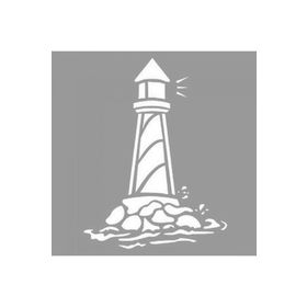 Artikel ST-1058 Deniz Feneri Stencil Tasarımı 30x30 cm Kanvas Tablo