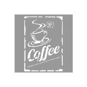 Artikel ST-1064 Coffee Poster Stencil Tasarımı 30x30 cm Kanvas Tablo