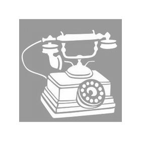 Artikel ST-1069 Antika Telefon Stencil Tasarımı 30x30 cm Kanvas Tablo