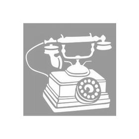 Artikel ST-1069 Antika Telefon Stencil Tasarımı 30x30 cm Kanvas Tablo