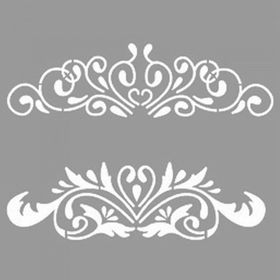 Artikel ST-1082 Taç Desenleri Stencil Tasarımı 30x30 cm Kanvas Tablo