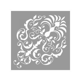 Artikel ST-1090 Karmaşık Damask Desen Stencil Tasarımı 30x30 cm Kanvas Tablo