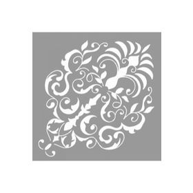 Artikel ST-1090 Karmaşık Damask Desen Stencil Tasarımı 30x30 cm Kanvas Tablo