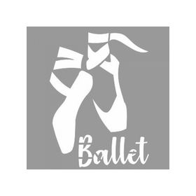Artikel ST-1091 Ballet Stencil Tasarımı 30x30 cm Kanvas Tablo