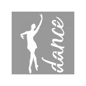 Artikel ST-1092 Dance Yazılı Stencil Tasarımı 30x30 cm Kanvas Tablo