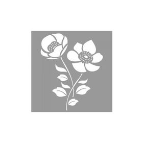 Artikel ST-1095 Poppies Stencil Tasarımı 30x30 cm Kanvas Tablo