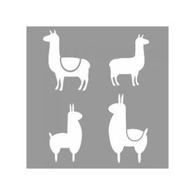 Artikel ST-1101 Alpaca Deseni Stencil Tasarımı 30x30 cm Kanvas Tablo
