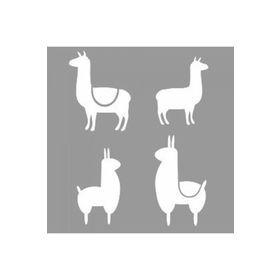 Artikel ST-1101 Alpaca Deseni Stencil Tasarımı 30x30 cm Kanvas Tablo