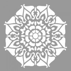 Artikel ST-1105 Sekizgen Mandala Stencil Tasarımı 30x30 cm Kanvas Tablo