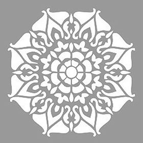 Artikel ST-1105 Sekizgen Mandala Stencil Tasarımı 30x30 cm Kanvas Tablo