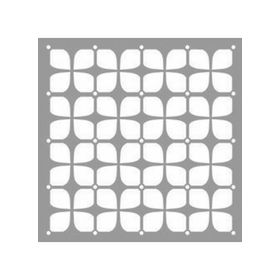 Artikel ST-1106 Retro Karo Stencil Tasarımı 30x30 cm Kanvas Tablo