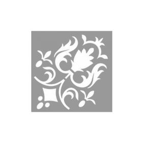 Artikel ST-1108 Barok Damask Desen Stencil Tasarımı 30x30 cm Kanvas Tablo