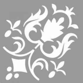 Artikel ST-1108 Barok Damask Desen Stencil Tasarımı 30x30 cm Kanvas Tablo