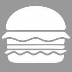 Artikel ST-1110 Yengeç Burger Stencil Tasarımı 30x30 cm Kanvas Tablo