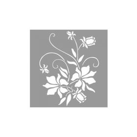 Artikel ST-1119 Zambak Desen Stencil Tasarımı 30x30 cm Kanvas Tablo