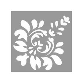 Artikel ST-1158 Minimal Damask Tek Desen Stencil Tasarımı 30x30 cm Kanvas Tablo