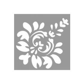 Artikel ST-1158 Minimal Damask Tek Desen Stencil Tasarımı 30x30 cm Kanvas Tablo