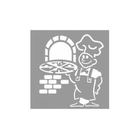 Artikel ST-1160 Pizzacı ve Fırın Stencil Tasarımı 30x30 cm Kanvas Tablo