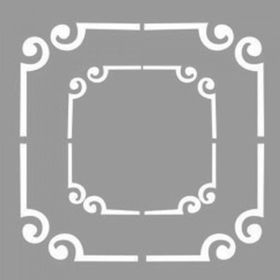 Artikel ST-1168 İkili Çerçece Desen Stencil Tasarımı 30x30 cm Kanvas Tablo