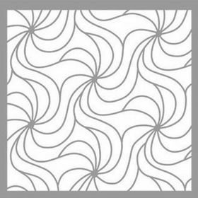 Artikel ST-1172 Spiral Vitray Stencil Tasarımı 30x30 cm Kanvas Tablo