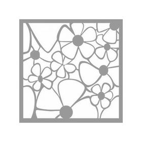 Artikel ST-1178 Papatya Vitray Stencil Tasarımı 30x30 cm Kanvas Tablo