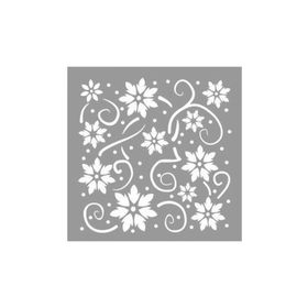 Artikel ST-1180 Kartanesi Çiçekleri Desen Stencil Tasarımı 30x30 cm Kanvas Tablo