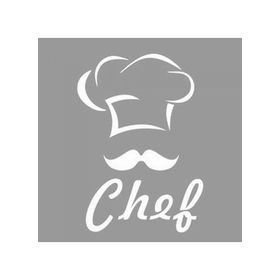 Artikel ST-1184 Chef Tabela Stencil Tasarımı 30x30 cm Kanvas Tablo