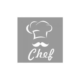Artikel ST-1184 Chef Tabela Stencil Tasarımı 30x30 cm Kanvas Tablo
