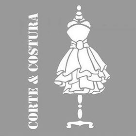 Artikel ST-1185 Costura Stencil Tasarımı 30x30 cm Kanvas Tablo