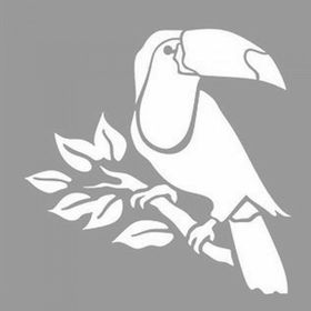 Artikel ST-1188 Dalda Tukan Stencil Tasarımı 30x30 cm Kanvas Tablo