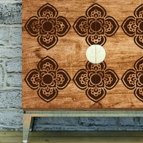 Artikel ST-124 Fayans Desen 1 Stencil Tasarımı 30x30 cm Kanvas Tablo