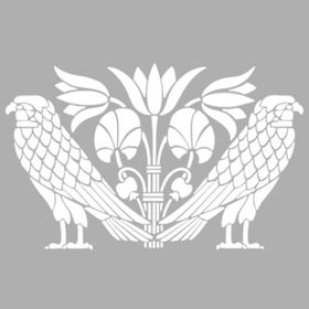 Artikel ST-1240 Eagle Çiçek Motif Stencil Tasarımı 30x30 cm Kanvas Tablo