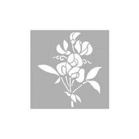 Artikel ST-1259 Tomurcuk Çiçekler Stencil Tasarımı 30x30 cm Kanvas Tablo