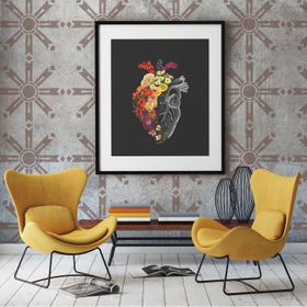 Artikel ST-126 Fayans Desen 2 Stencil Tasarımı 30x30 cm Kanvas Tablo