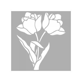 Artikel ST-1261 Daffodil Çiçek Motifi Stencil Tasarımı 30x30 cm Kanvas Tablo
