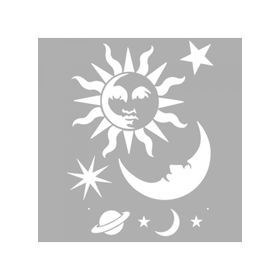 Artikel ST-1263 Indigo Night Stencil Tasarımı 30x30 cm Kanvas Tablo