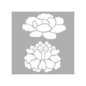 Artikel ST-1264 Carnations Çiçek Motifi Stencil Tasarımı 30x30 cm Kanvas Tablo