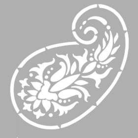 Artikel ST-1265 Tekli Etnik Desen 2 Stencil Tasarımı 30x30 cm Kanvas Tablo