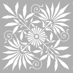 Artikel ST-1276 Marigold Çiçek Desen Stencil Tasarımı 30x30 cm Kanvas Tablo