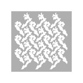 Artikel ST-1277 Boğumlu Karo Desen Stencil Tasarımı 30x30 cm Kanvas Tablo