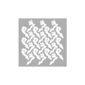 Artikel ST-1277 Boğumlu Karo Desen Stencil Tasarımı 30x30 cm Kanvas Tablo